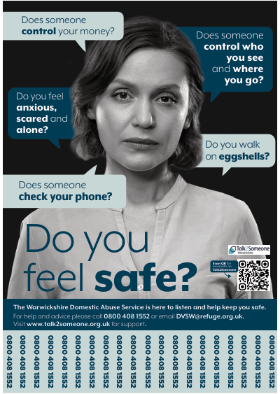 Domestic abuse support tear off flyer